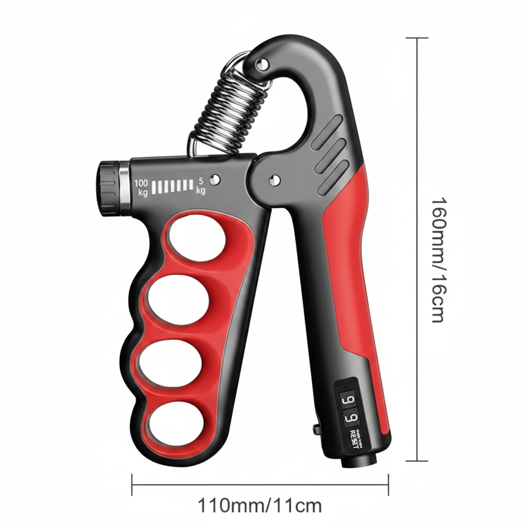 Hand Grip Dimensions - White Background